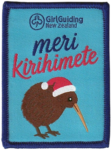 Meri Kirihimete Kiwi Badge